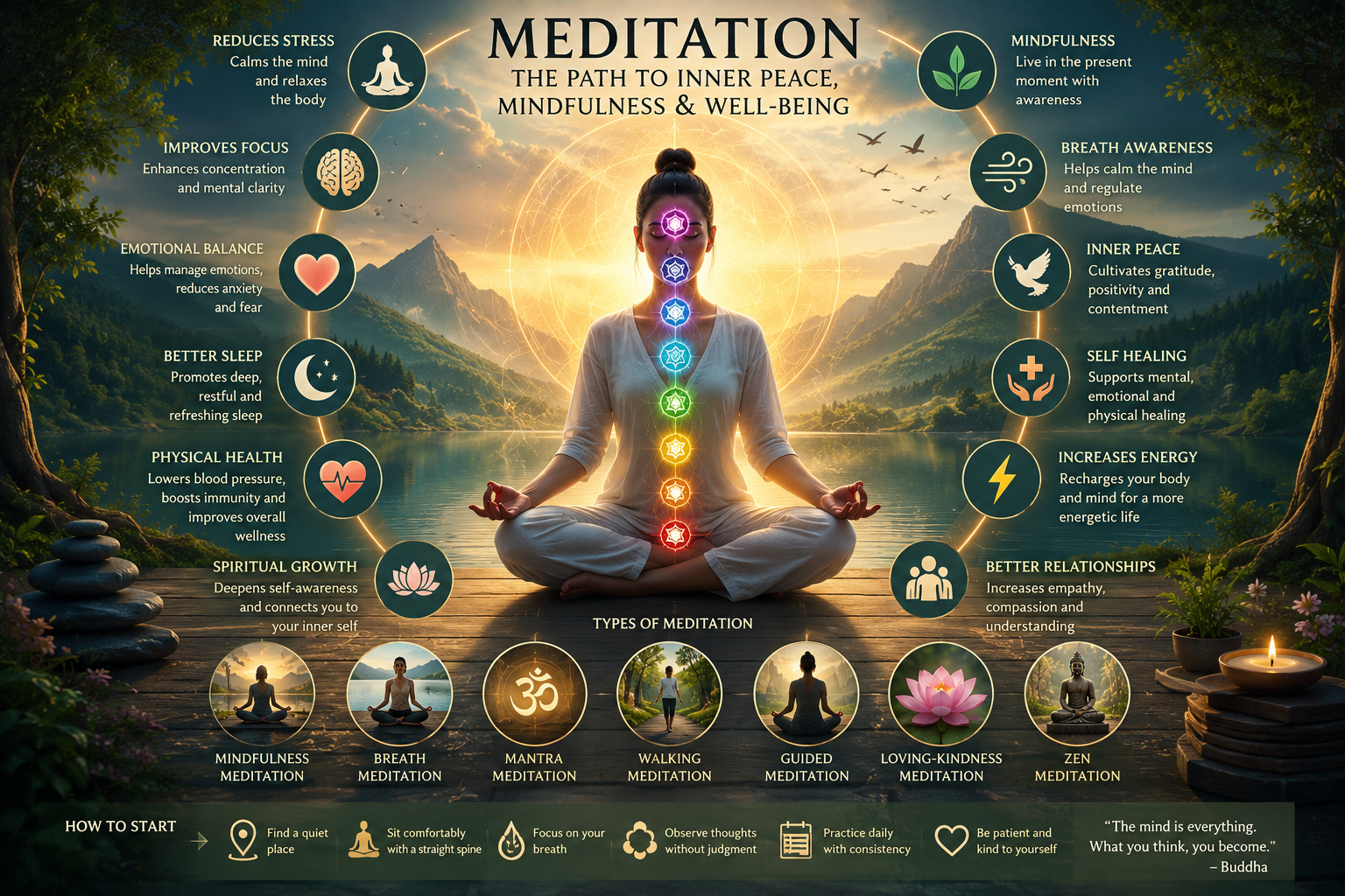Meditation – Find Inner Peace, Reduce Stress & Improve Mental Well-Being