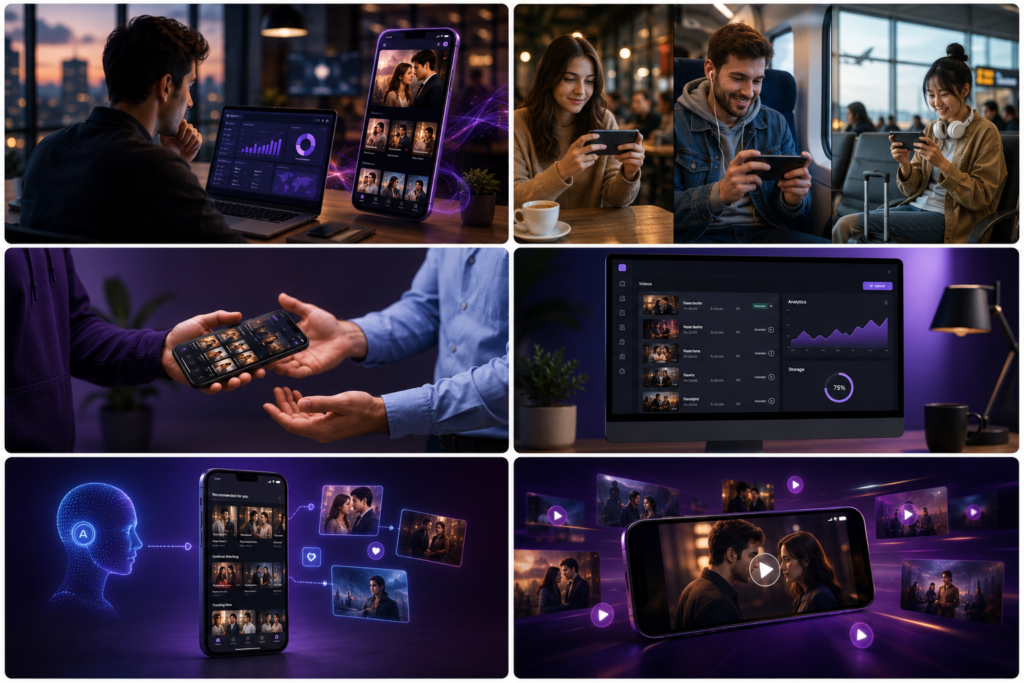 Mobile streaming and app design concepts