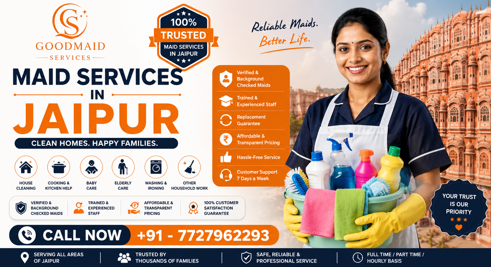 Maids Support for Home Cleaning