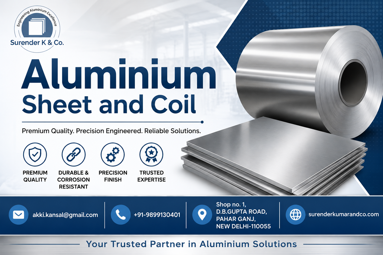 Aluminium Sheet and Coil Supplier in West Bengal