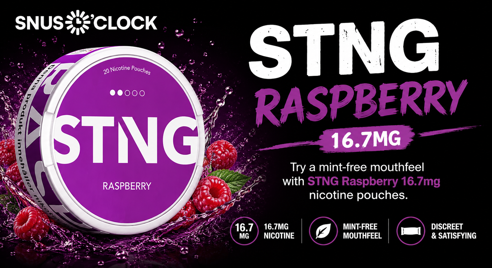snus tobacco free raspberry
