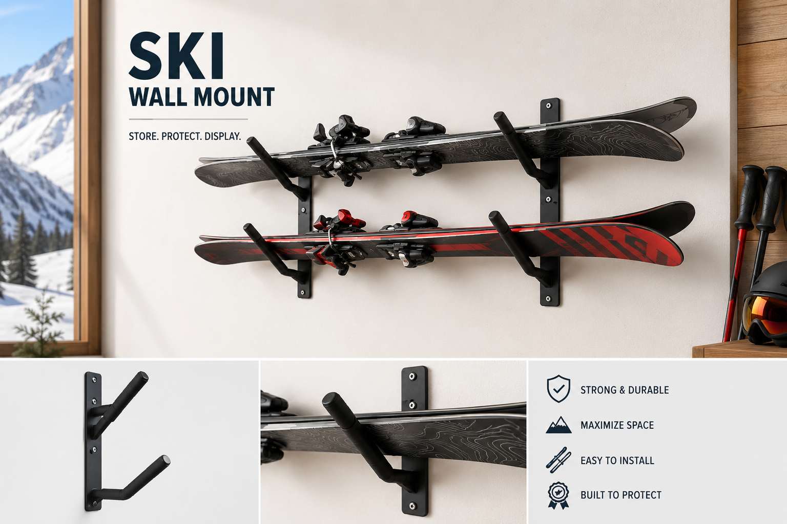 ski wall mount
