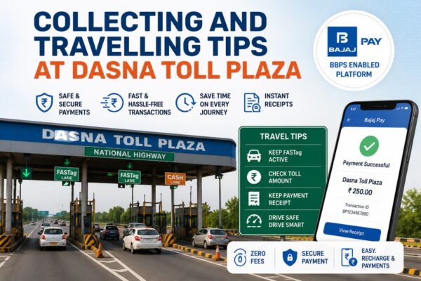 Collecting and travelling tips at Dasna Toll Plaza.