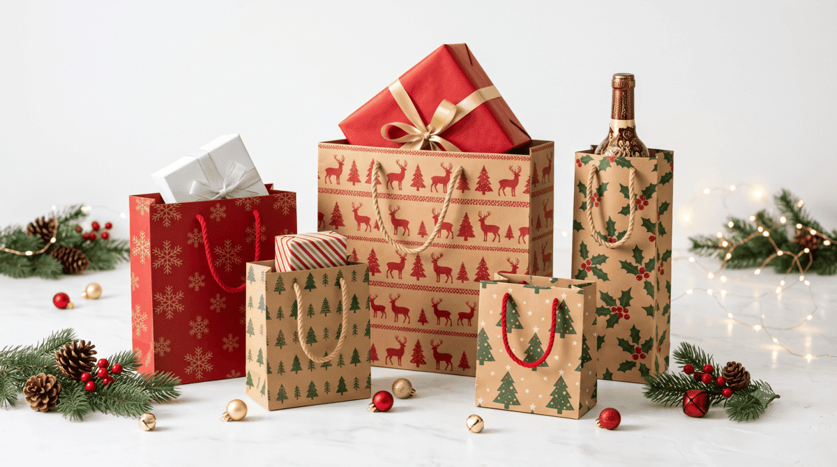 Custom Christmas Gift Paper Bags