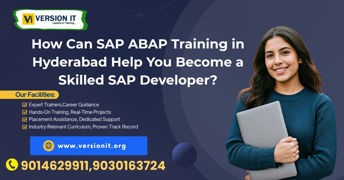 SAP ABAP Training in Hyderabad for aspiring SAP developers learning enterprise application programming and SAP S/4HANA development.
