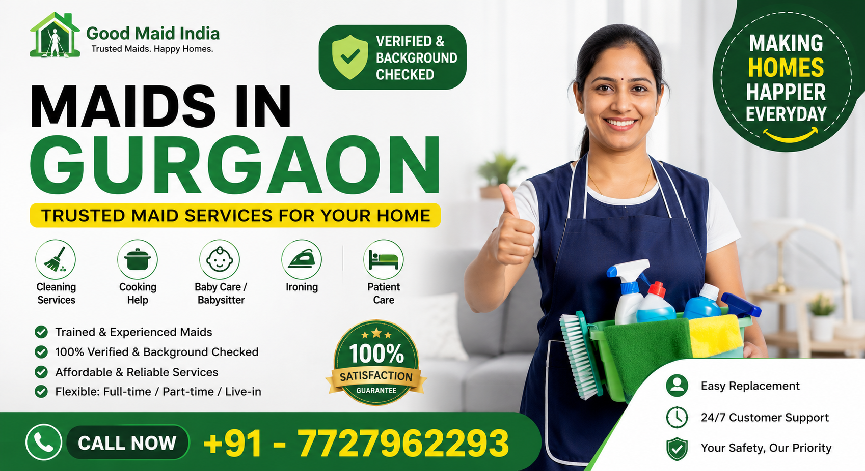 Part Time Maids in Gurgaon
