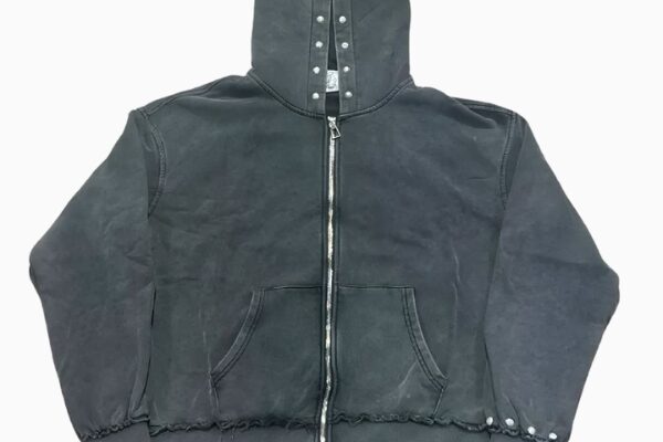 Saint Vanity Black Studded Zip Hoodie
