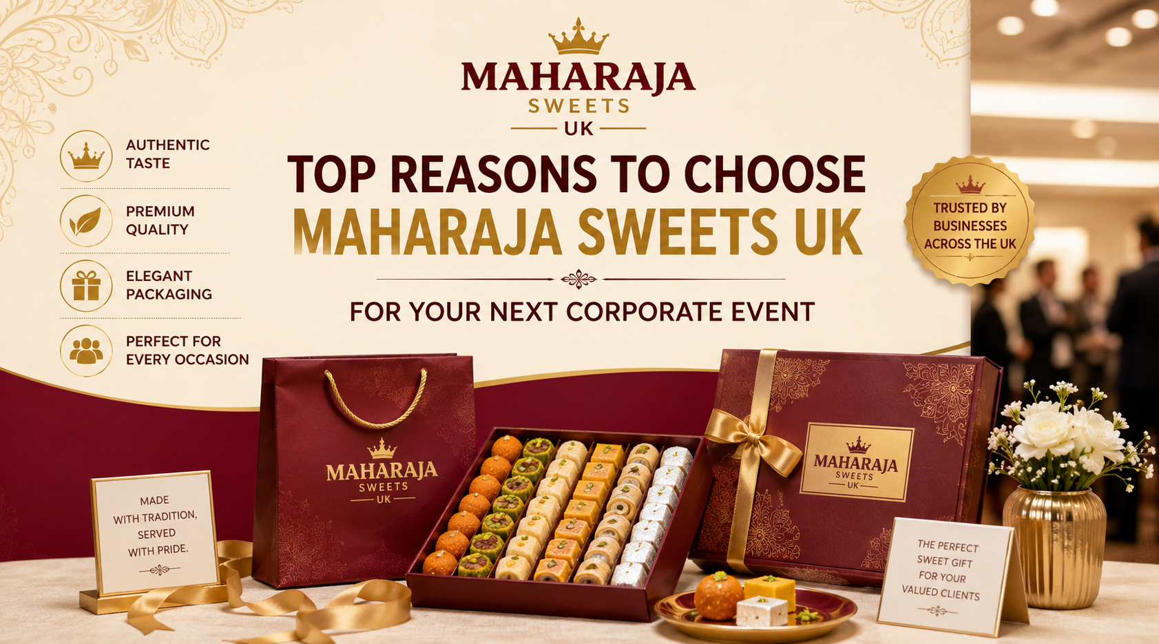 Top Reasons to Choose Maharaja Sweets UK for Your Next Corporate Event