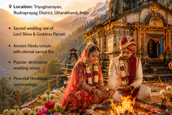 triyuginarayan temple wedding cost