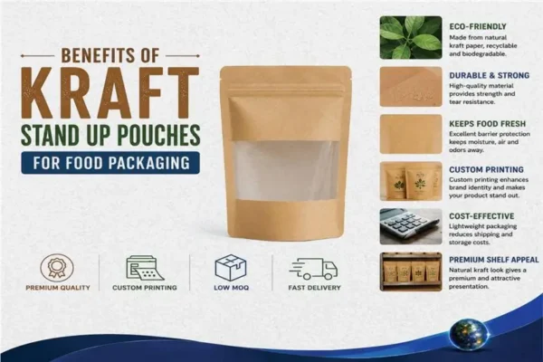 Benefits Of Kraft Stand Up Pouches For Food Packaging