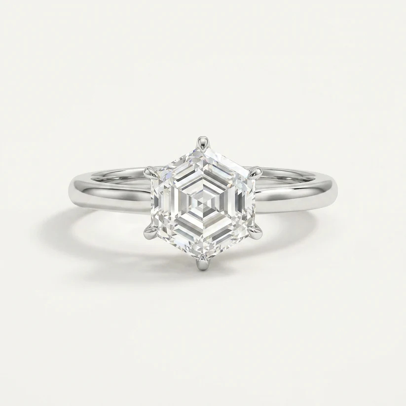 Hexagon Engagement Ring