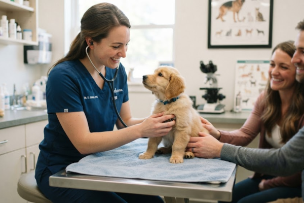 puppies first check up