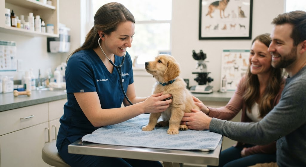 puppies first check up