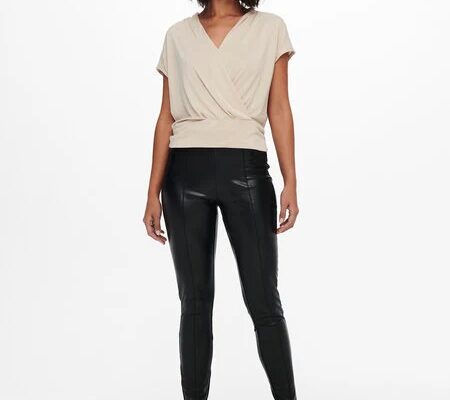 Black Faux Leather Leggings