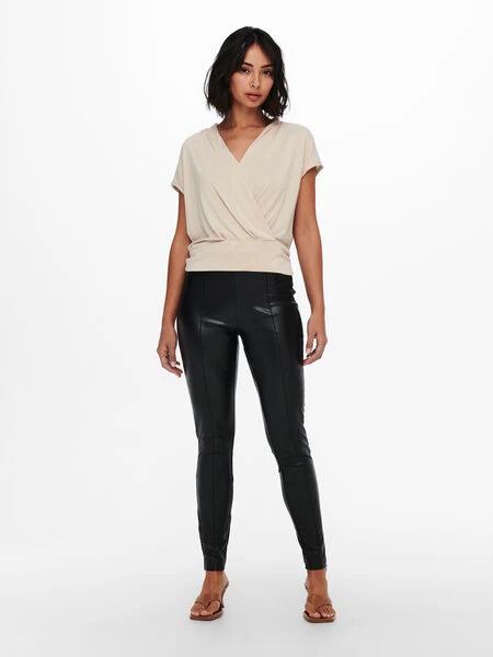 Black Faux Leather Leggings